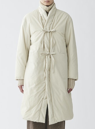 Pas de Calais recycled down coat with concealed zip front