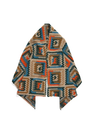 Engineered Garments button shawl, scarf